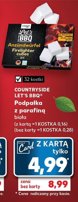 Kaufland COUNTRYSIDE LET'S BBQⓇ Podpałka z parafiną 32 kostki oferta