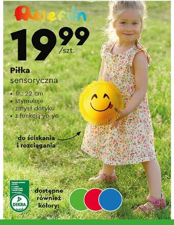 Biedronka Piłka sensoryczna 22 cm elefun oferta