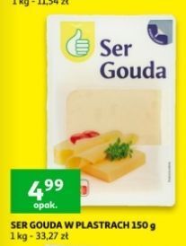 Auchan Ser gouda plastry podniesiony kciuk oferta
