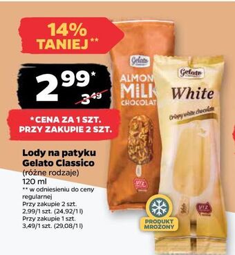 Netto Lód almond milk chocolate gelato classico oferta