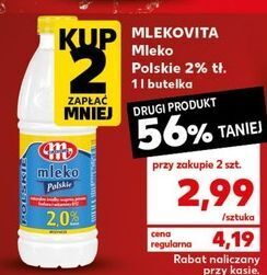 Kaufland Mleko polskie 2% mlekovita oferta