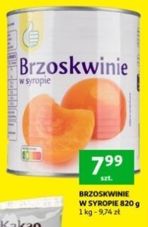Auchan Brzoskwinie w syropie podniesiony kciuk oferta