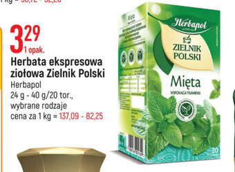 E.Leclerc Herbata ekspresowa ziołowa Zielnik Polski Herbapol 24-40g oferta