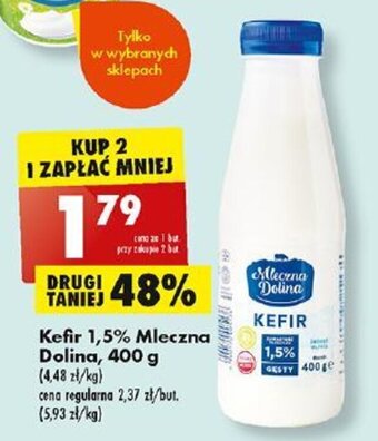 Biedronka Kefir 1,5% Mleczna Dolina, 400 g oferta