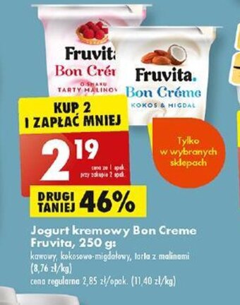 Biedronka Jogurt kremowy Bon Creme Fruvita, 250 g oferta
