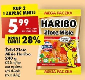 Biedronka Żelki Złote Misie Haribo, 240g oferta