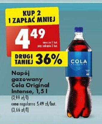 Biedronka Napój gazowany Cola Original Intense, 1,5 I oferta