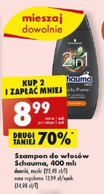 Biedronka Szampon do włosów Schauma, 400 ml oferta