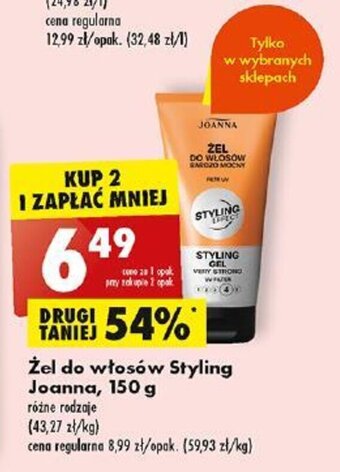 Biedronka Żel do włosów Styling Joanna, 150 g oferta
