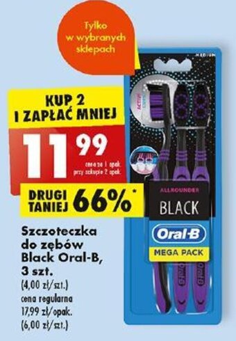 Biedronka Szczoteczka do zębów Black Oral-B, 3 szt. oferta