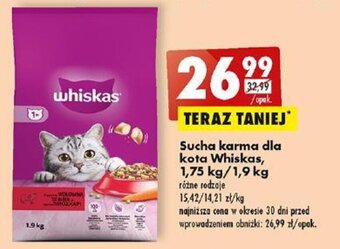 Biedronka Sucha karma dla kota Whiskas, 1,75 kg/1,9 kg oferta