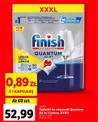Lidl Tabletki do zmywarki Quantum All in 1 Lemon, XXXL 60 szt./opak. oferta