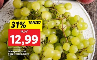 Lidl Winogrono jasne bezpestkowe, luzem 1 kg oferta