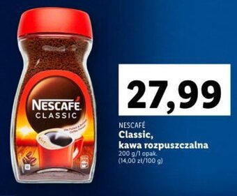 Lidl NESCAFÉ Classic, kawa rozpuszczalna 200 g oferta