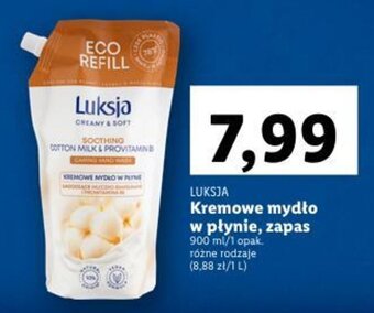 Lidl LUKSJA Kremowe mydło w płynie, zapas, 900 ml oferta