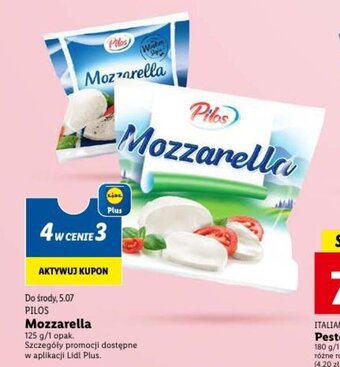 Lidl Mozzarella PILOS 125 g oferta