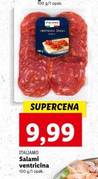 Lidl ITALIAMO Salami ventricina 100 g oferta