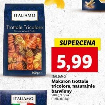 ITALIAMO Makaron trottole tricolore, naturalnie barwiony 500 g