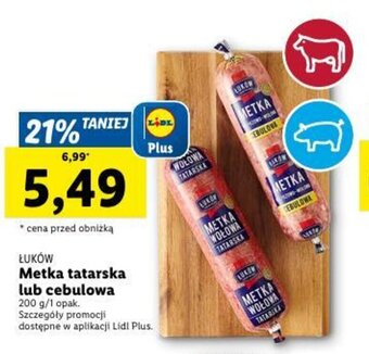 Lidl ŁUKÓW Metka tatarska lub cebulowa 200 g oferta