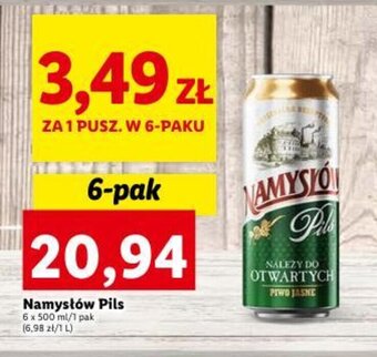 Lidl Namysłów Pils 6 x 500 ml oferta