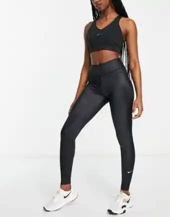 ASOS Nike training – dri-fit one – czarne legginsy o wysokim połysku oferta