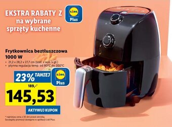 Lidl Frytkownica beztłuszczowa 1000 W oferta