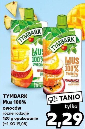Kaufland TYMBARK Mus 100% owoców 120 g oferta
