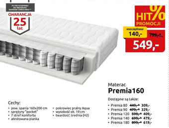 Black Red White Materac Premia 160 oferta