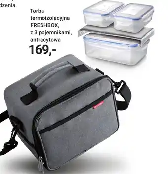 Tescoma Torba termoizolacyjna FRESHBOX, z 3 pojemnikami, antracytowa oferta