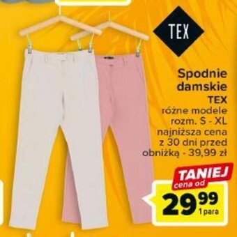 Carrefour Spodnie damskie TEX oferta