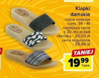 Carrefour Klapki damskie oferta