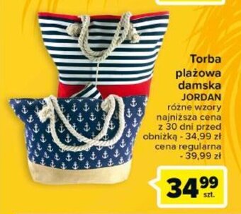 Carrefour Torba plażowa damska JORDAN oferta