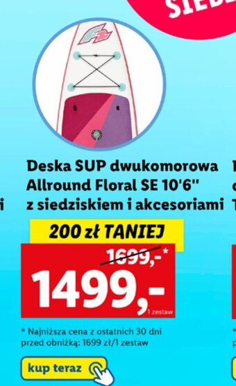 Lidl Mistral Deska SUP dwukomorowa Allround 10'6" oferta
