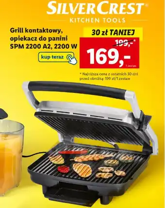 Lidl Grill kontaktowy, opiekacz do panini SPM 2200 A2, 2200 W oferta