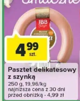 Carrefour JBB Pasztet delikatesowy z szynką 250g oferta