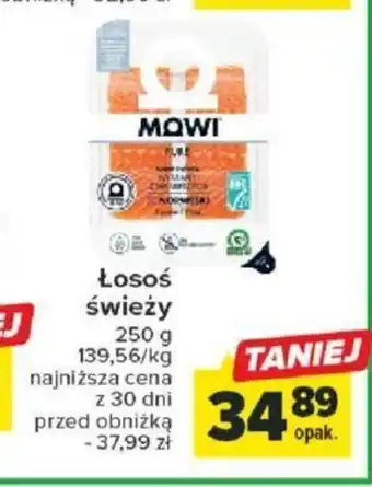 Carrefour Mowi Łosoś świeży 250g oferta