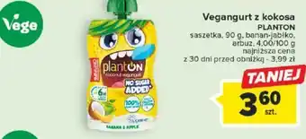 Carrefour PLANTON Vegangurt z kokosa saszetka, 90 g oferta