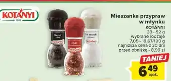 Carrefour KOTÁNYI Mieszanka przypraw w młynku 33-92g oferta