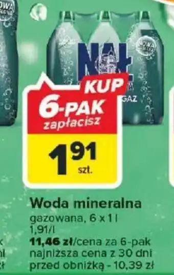 Carrefour Woda mineralna gazowana, 1l oferta