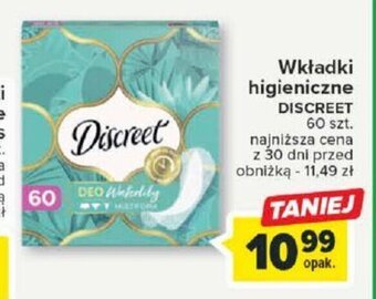 Carrefour Wkładki higieniczne DISCREET 60 szt. oferta