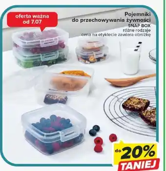 Carrefour Pojemniki do przechowywania żywności SNAP BOX oferta