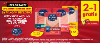 Biedronka WSZYSTKIE WĘDLINY W PLASTRACH KRAINA WĘDLIN NA CO DZIEŃ, 250g oferta