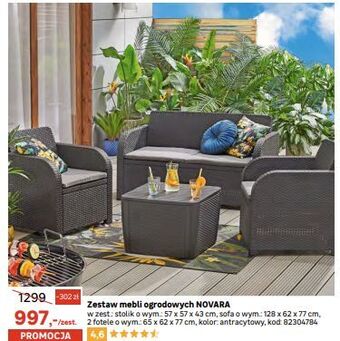 Leroy Merlin Zestaw mebli ogrodowych novara oferta
