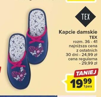 Carrefour Kapcie damskie 36-41 tex oferta