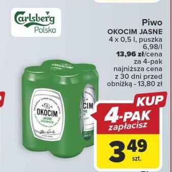 Carrefour Piwo okocim jasne okocimskie oferta