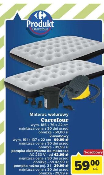 Carrefour Materac 1-osobowy wym. 185 x 76 22 cm carrefour oferta