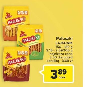 Carrefour Paluszki extra cienkie lajkonik oferta