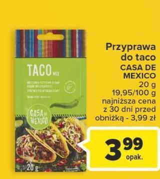 Carrefour Przyaprawa taco mix casa de mexico oferta