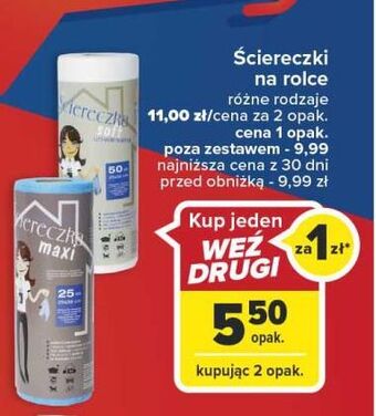 Carrefour Ściereczki na rolce oferta