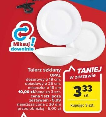 Carrefour Talerz obiadowy opal 25 cm oferta